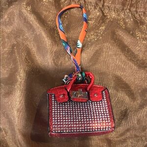 Chic Red Crystal Key Holder